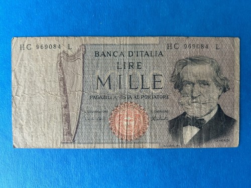 Banconota banca italia - d'italia, lire