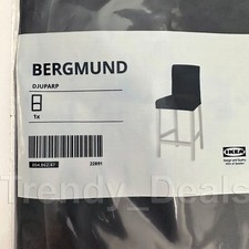 Ikea BERGMUND Copertura per Sgabello da Bar, Velluto Djuparp Grigio Scuro 004.862.47 NUOVO