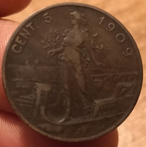 Moneta centesimi 1909 prora - moneta,