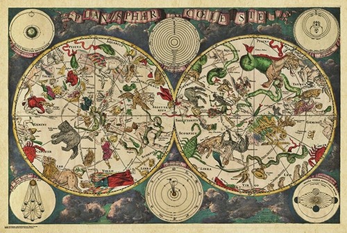Poster astrologia star chart - star,