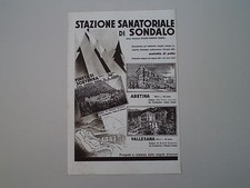 advertising Pubblicità 1941 STAZIONE SANATORIALE DI SONDALO ABETINA/VALLESANA