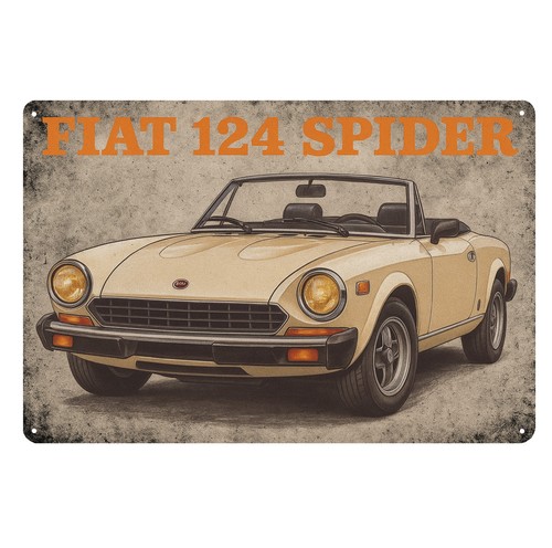 Poster fiat 124 spider auto - fiat,