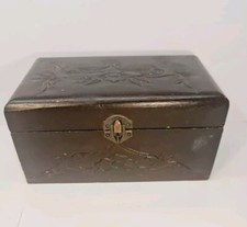 Vintage Brown Carved Solid