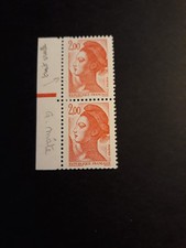 VARIETE sur LIBERTE N°2274 de carnet - 2,00F rouge - balafre au cou -  N**