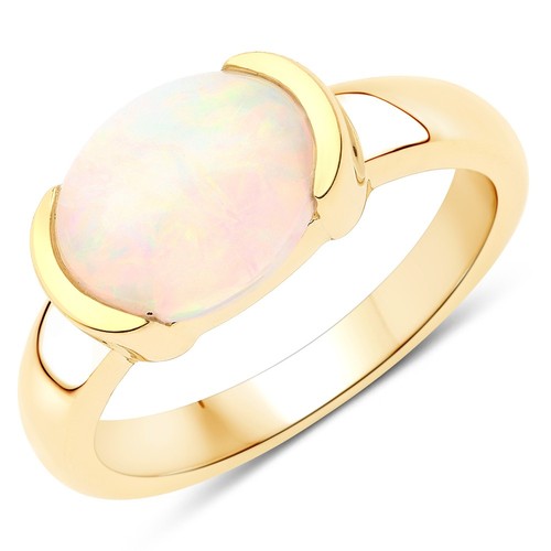 Anello opale etiope - , argento