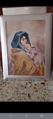 Quadro dipinto madonna con - quadro,