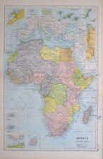 1923 Mappa Africa Isole
