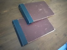 11238- lotto di 2 album antichi per francobolli. Idonei per il formato A4 orizz.