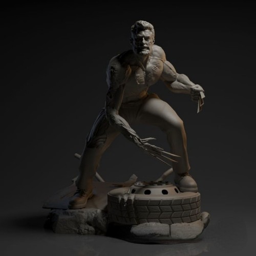 Modellino statuina lupo - , in