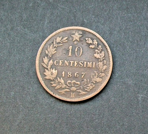 Centesimi 1867 segno di - segno,