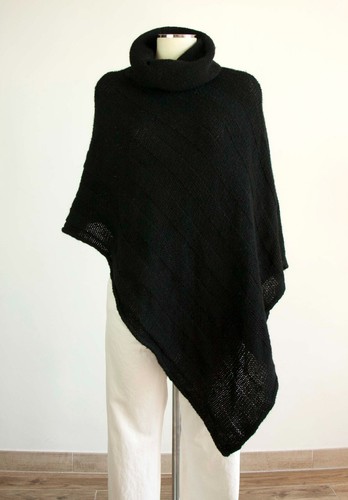 Poncho mantella maglia misto - mantella,