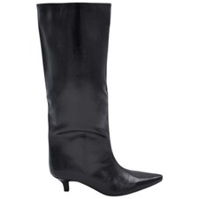 Stivali slouchy in vinile nero