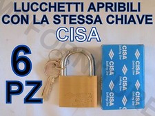 6 LUCCHETTI CISA APRIBILI CON