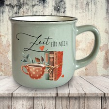 Tazza Vintage Grigia Con Frase