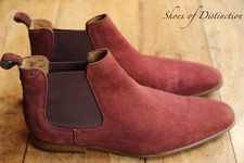 Scarpe stivali Chelsea Paul Smith Falconer scamosciati bordeaux UK 8 US 9 EU 42