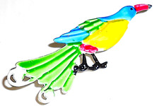 PAVONE - PEACOCK bird 70s China spilla metallo smaltato - enamel pin badge