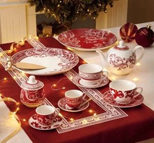 Brandani Piatto Portata Porcellana Royal Red Collection cm 30,5