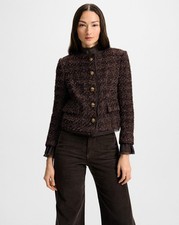 Giacca In Tweed Metallico Audrina Di Veronica Beard $945 Taglia 2