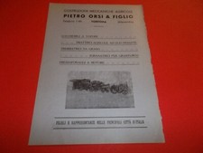 PUBBLICITA' 1938  PIETRO ORSI TRATTRICI TRATTORE MECCANICHE AGRICOLE TORTONA