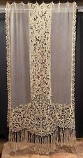 Antica Tenda Tendone Pizzo Lavorazione Francese A Mano 160x290cm