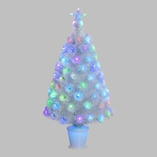 ALBERO BIANCO CON LUCI FIBRE