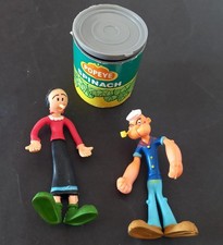 BRACCIO DI FERRO E OLIVIA - Scatola Popeye Spinach - Figure anni 70. Leggi Desc