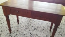 tavolo tavolino tavola legno larice massiccio periodo '800 con 2 cassetti