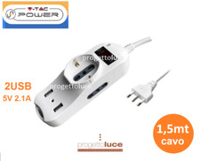 V-TAC MULTIPRESA 3 POSTI E 2