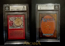 Wheel of Fortune - Beta - CRIMPED - BGS 5 (cen. 9, edg. 4, corn. 9.5, surf. 9.5)