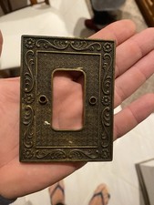 copri-interruttore vintage in ottone