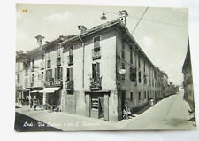 VECCHIA FOTO CARTOLINA LODI VIA LODINO E VIA VISTARINI 1956