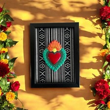 Quadro con cuore sacro exvoto