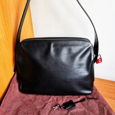 Borsa nera BALLY LUCENA a spalla tracolla pelle bovine black leather bag padlock