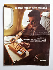 Pubblicità Olivetti Divisumma 18 Calcolatrice Vintage 1975