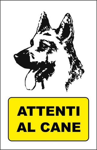 Cartello segnaletico attenti - -,