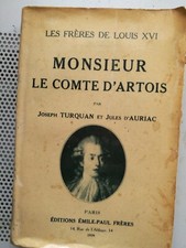 STORIA - MONSIEUR LE COMTE D'ARTOIS