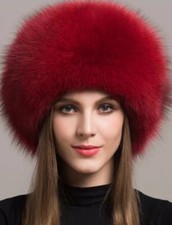 Cappello Rosso In Pelliccia