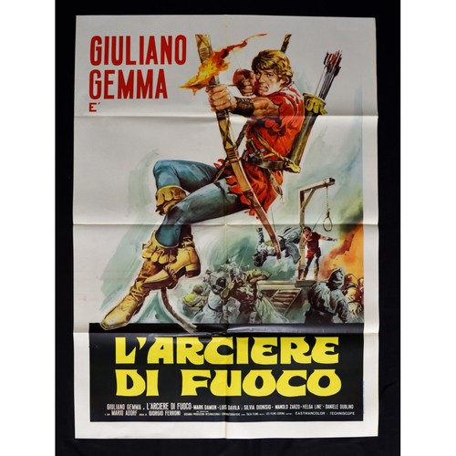Manifesto arciere fuoco - l'arciere,