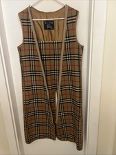 Trench coat donna vintage Burberry fodera 100% lana nova quadri taglia M