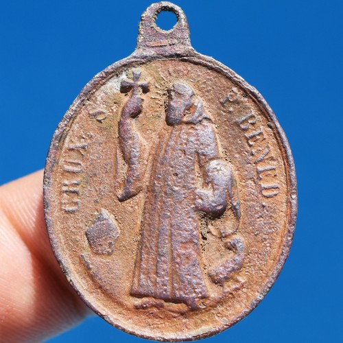 Rara medaglia religiosa croce - rara,