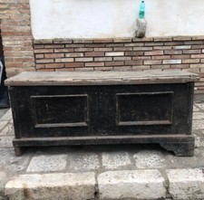 Antica cassa panca cassapanca dispensa baule in legno primi 800