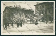 Bologna città Piazza Minghetti nevicata Foto cartolina QQ8911