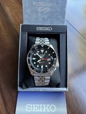 Orologio Seiko 5 Sports SSK001 Uomo Nero Automatico GMT 4R34-00A0 100M