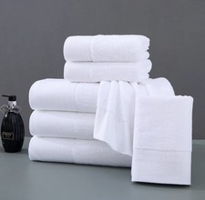 Set 12 asciugamani VISO Set 12 asciugamani OSPITI teli BAGNO BIANCHI 100% Cotone