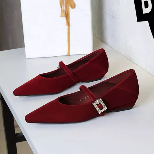 Ballerine donna borgogna con - ballerine,