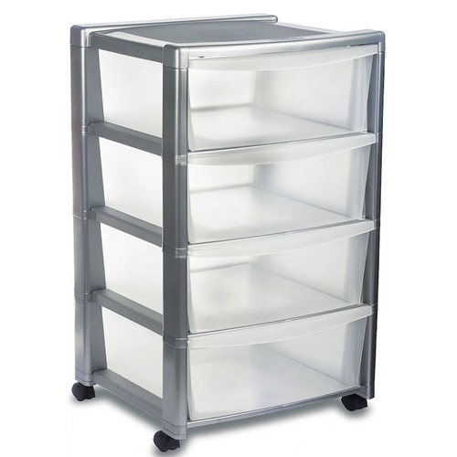 Cassettiera grigia con - , 4