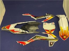 Set carene in plastica bianca Pit Bike Rockstar modello Symoto SYK. KTM 65 Style