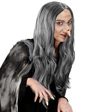 Parrucca lunga grigia - grigia, strega