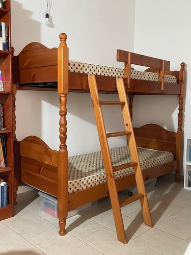 Letto castello con scaletta - letto,