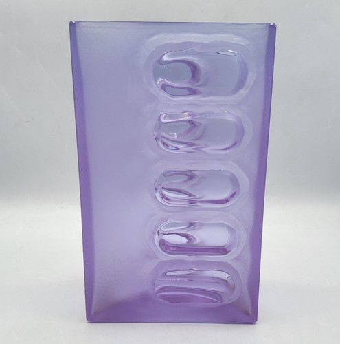 Vase verre moulé coloré